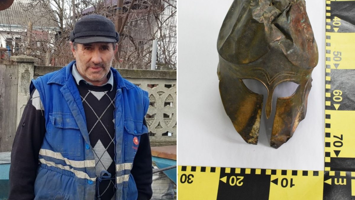 Un bărbat din Iaşi a ţinut timp de trei ani, în podul casei, un coif vechi de 2.500 de ani în valoare de peste 400.000€