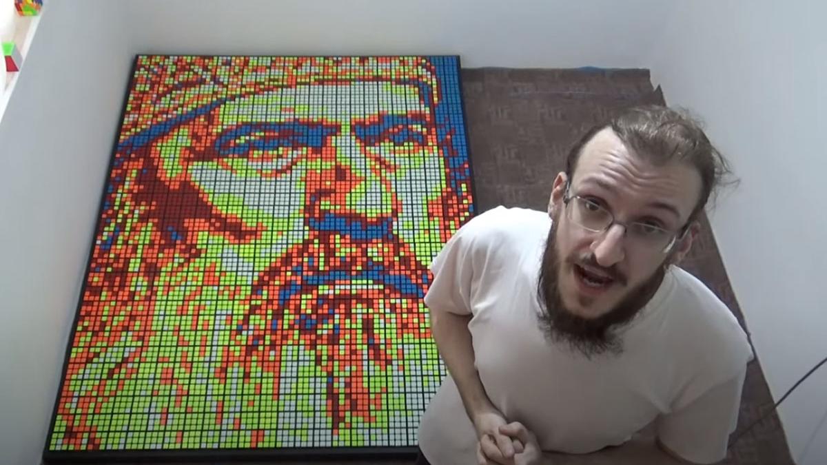 Cadou inedit pentru ÎPS Teodosie. Portret din 720 de cuburi Rubik