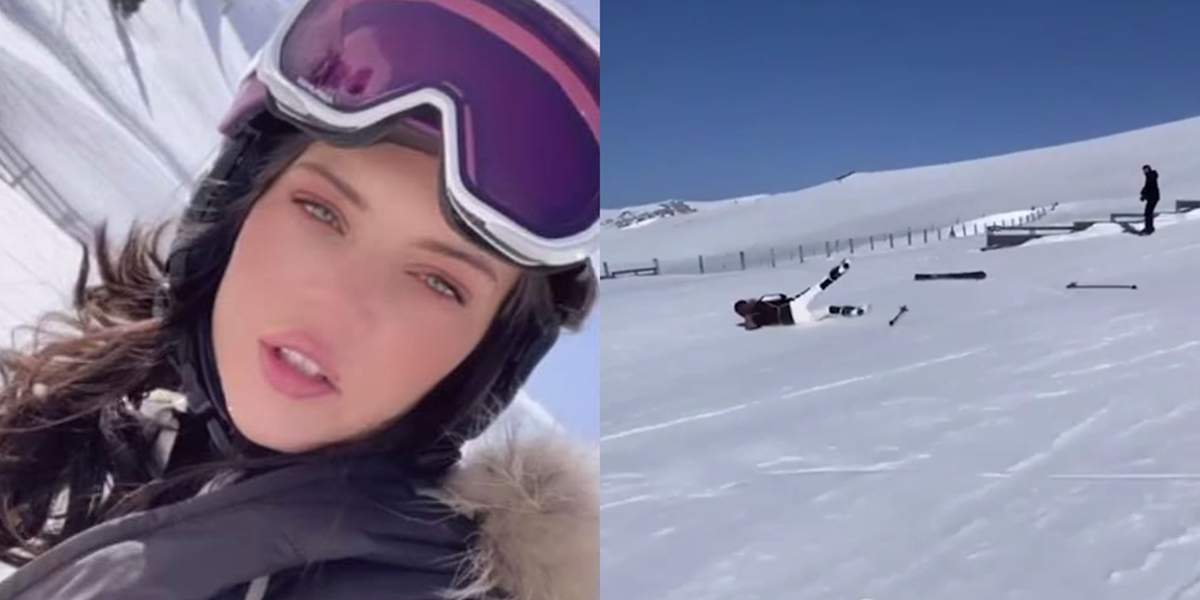 Cristina Ich, accidentare periculoasă pe pârtie! Vedeta a fost aruncată la câțiva metri / VIDEO