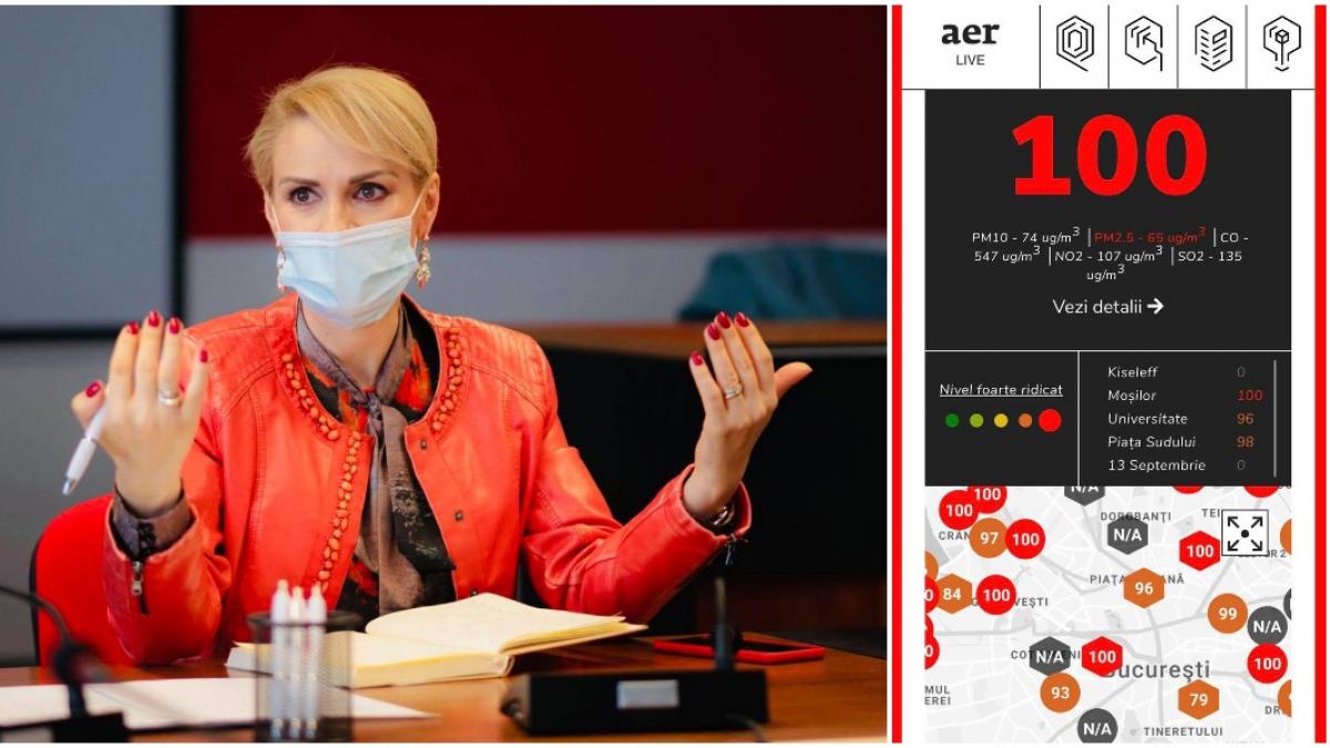 Gabriela Firea, despre poluarea din Bucureşti: ”Capitala a fost roşie. Se respiră otravă! Parcă niciodată nu a fost așa!”