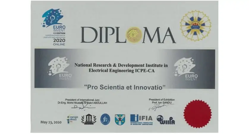 Institutul Naţional de Cercetare- Dezvoltare pentru Inginerie Electrică ICPE-CA a obţinut premiul I în Rusia