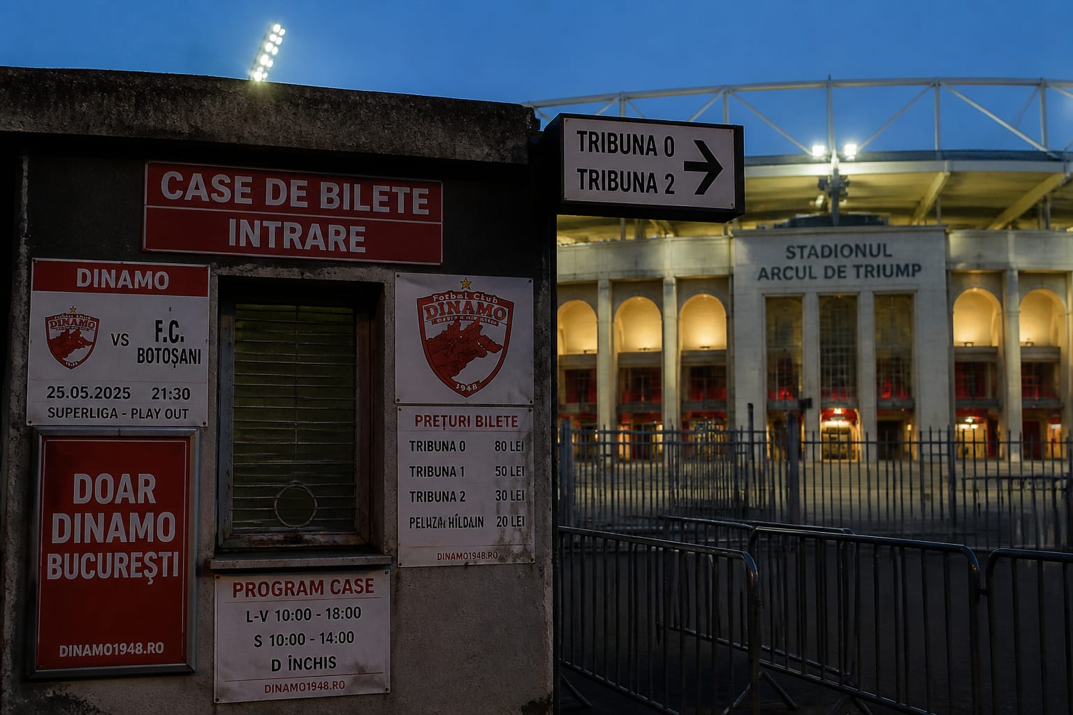 Dinamo poate pierde 300.000 de euro după ce derby-ul cu FCSB se va juca pe Arcul de Triumf la cererea suporterilor
